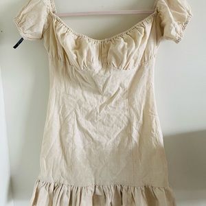 Cream Babydoll mini dress